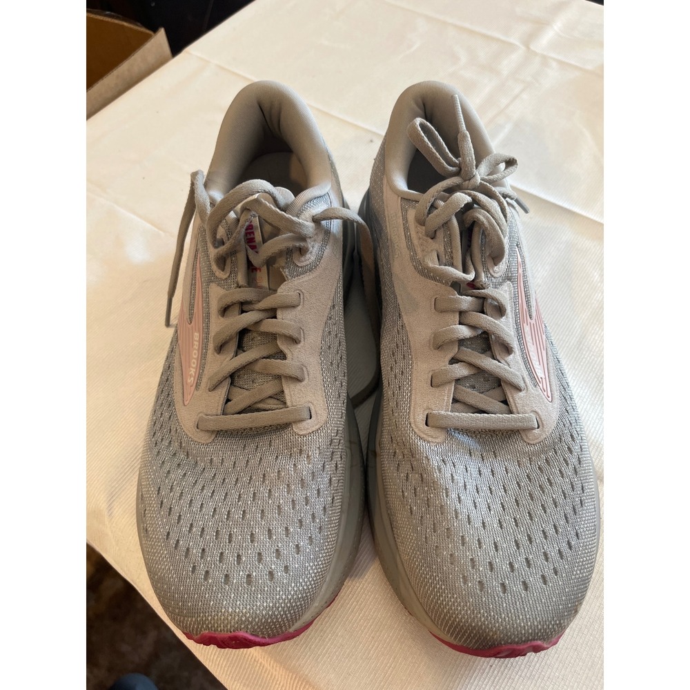 Brooks Adrenaline GTS‎ 23 Womens Gray Pink Stability Running Shoes Sneakers